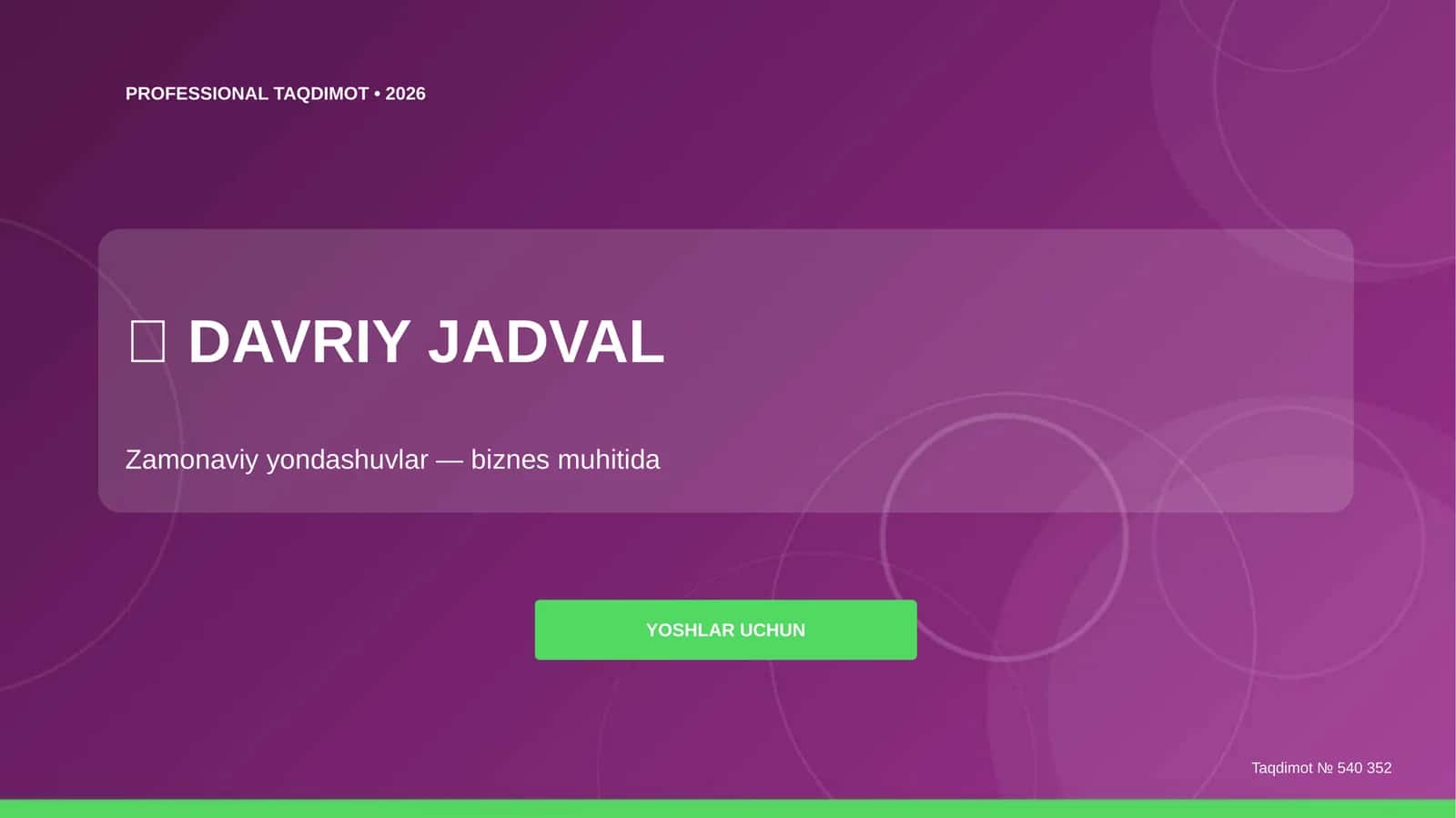 Davriy jadval: Zamonaviy yondashuvlar