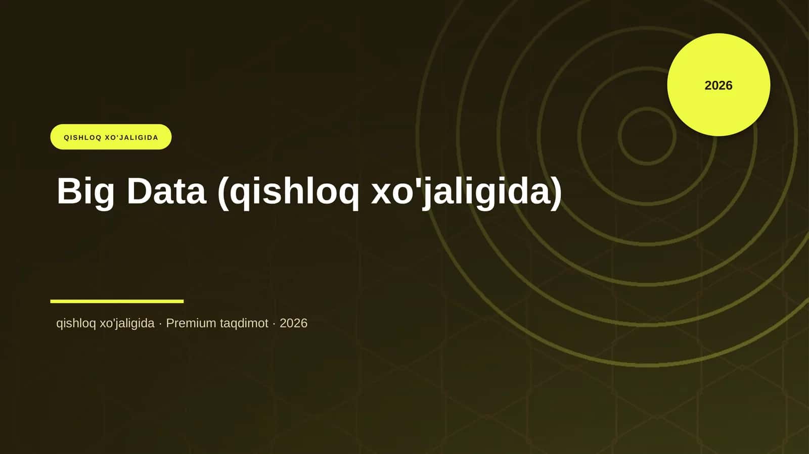 Big Data (qishloq xo'jaligida)