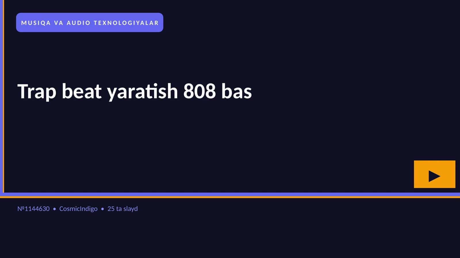 MUSIQA VA AUDIO TEXNOLOGIYALAR