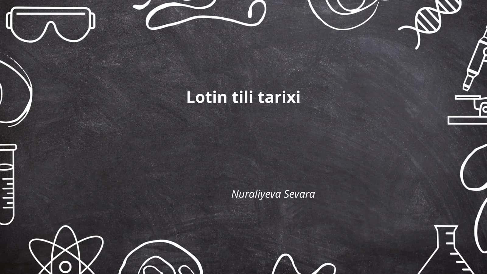 Lotin tili tarixi