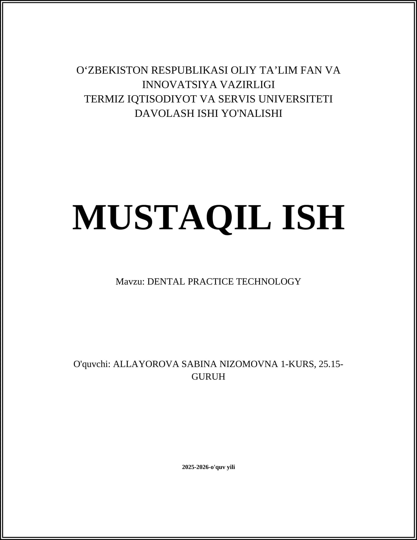 DENTAL PRACTICE TECHNOLOGY
