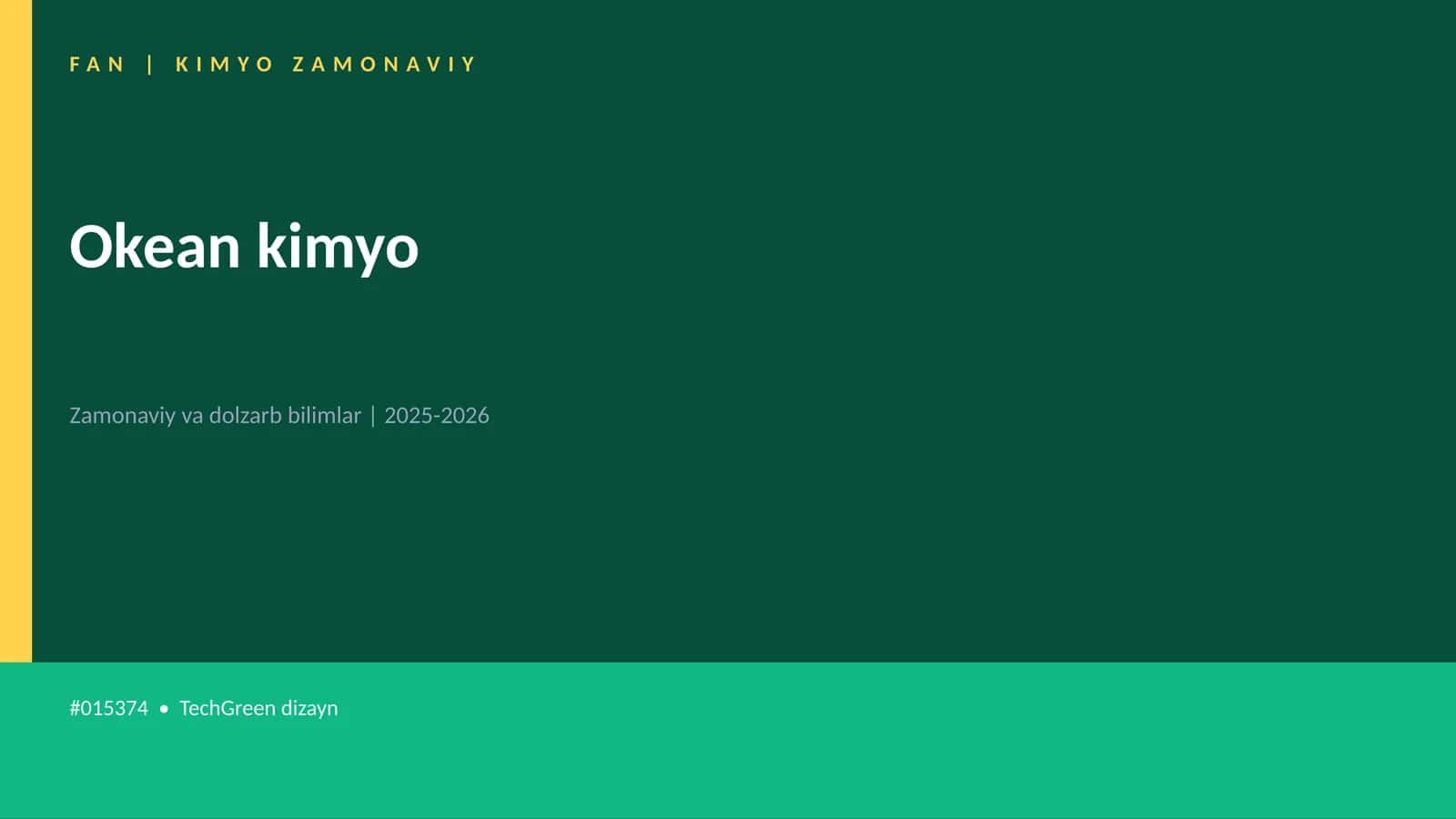 Okean kimyo