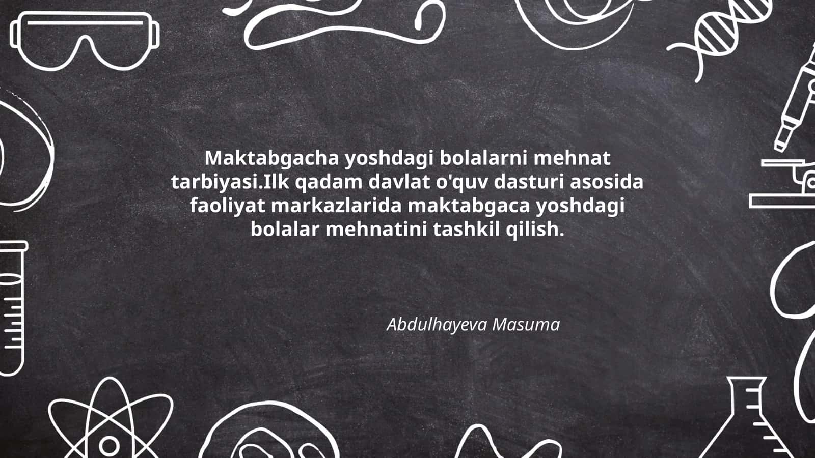 Maktabgacha yoshdagi bolalarni mehnat tarbiyasi