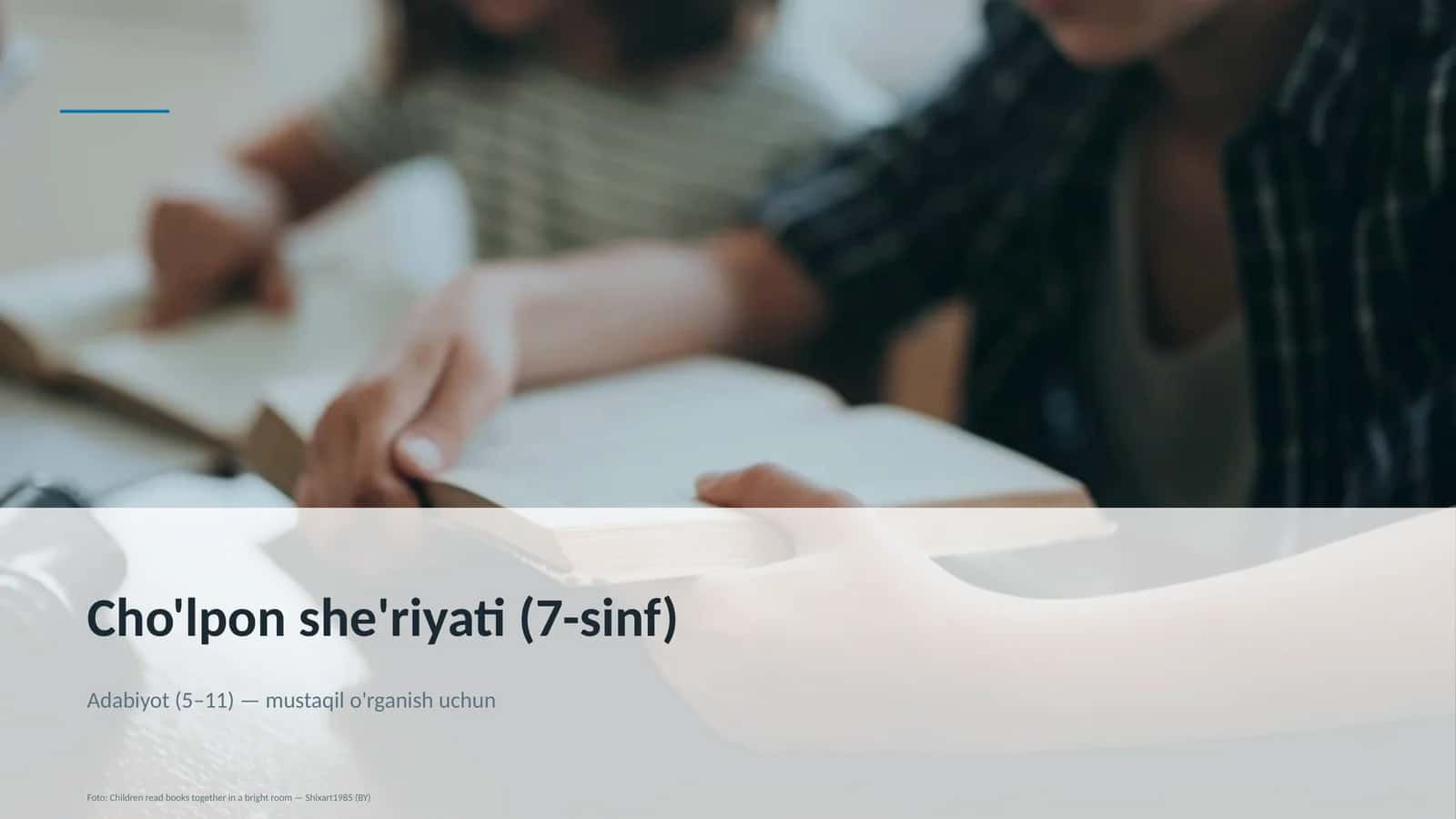 Cho'lpon she'riyati (7-sinf)