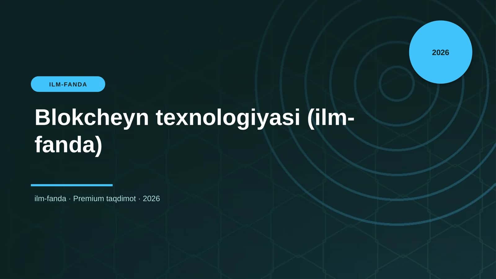Blokcheyn texnologiyasi (ilm-fanda)