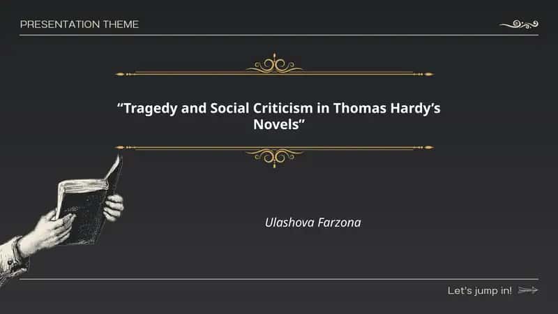 Tragedy and Social Criticism in Thomas Hardy’s Novels