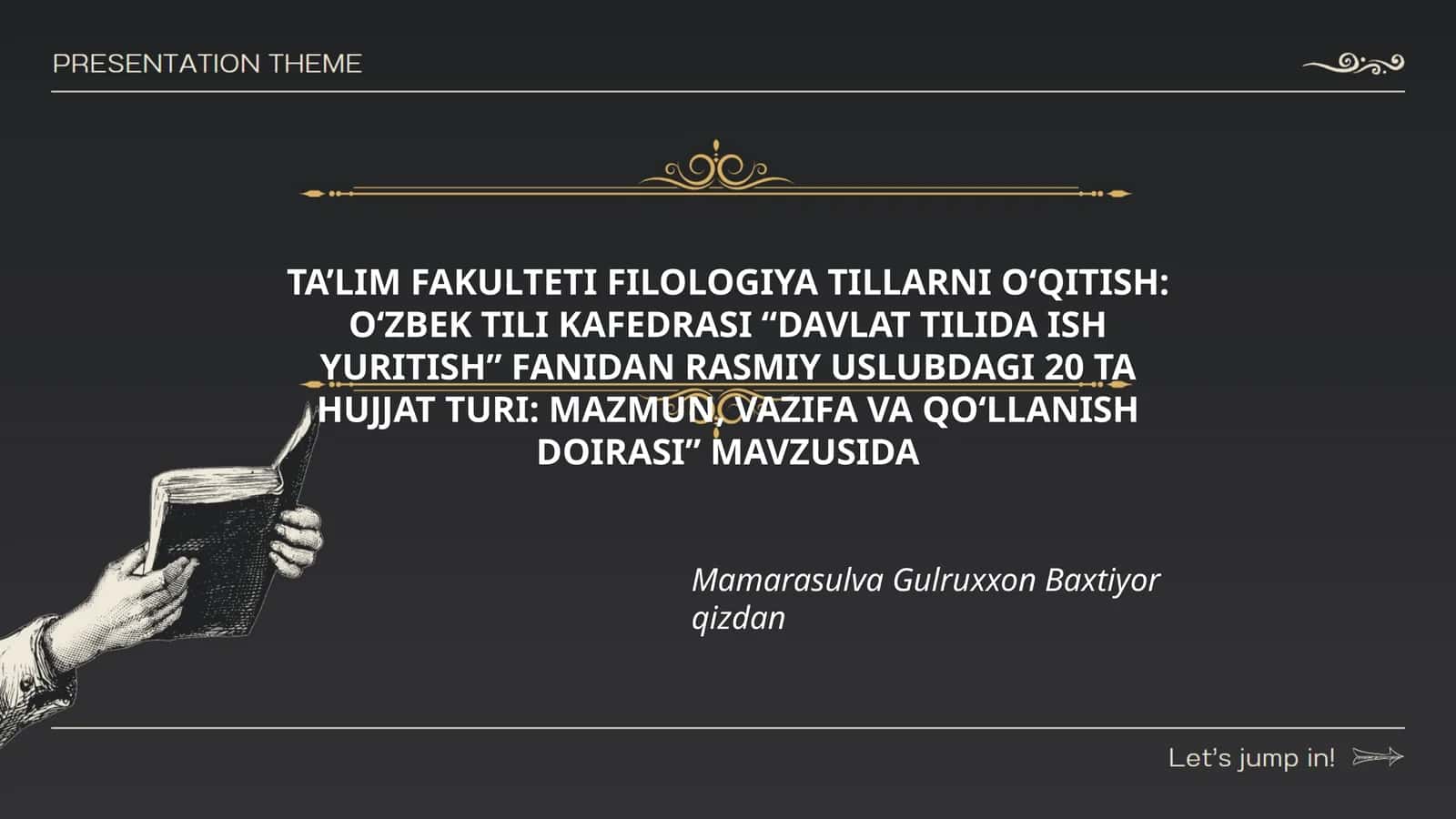 Davlat TILIDA ISH YURITISH