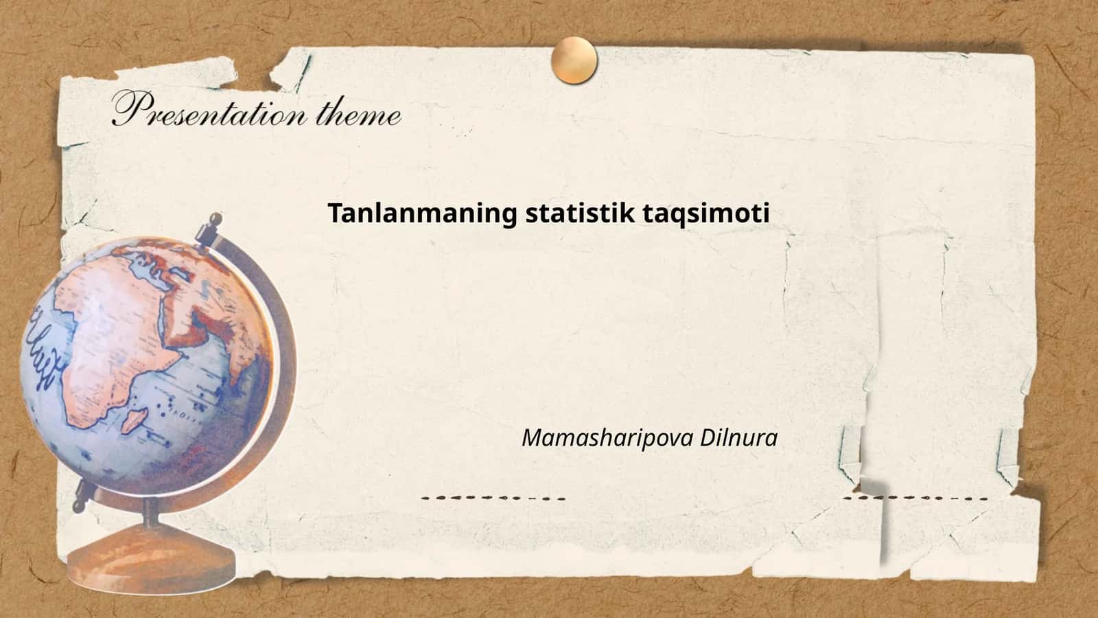 Tanlanmaning statistik taqsimoti