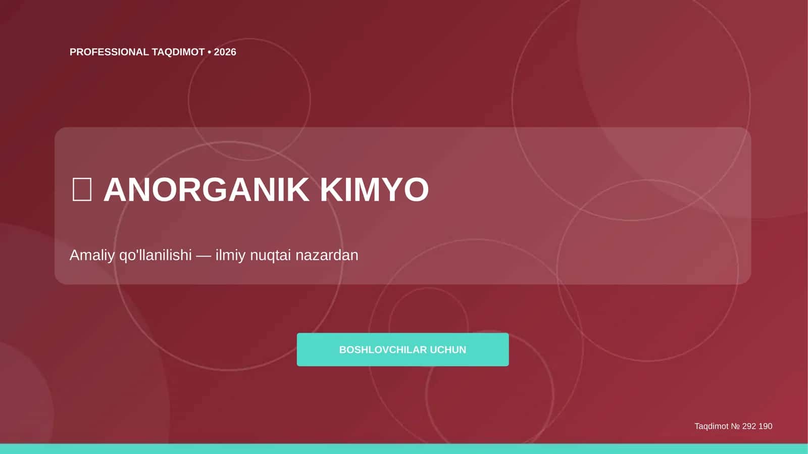 ANORGANIK KIMYO