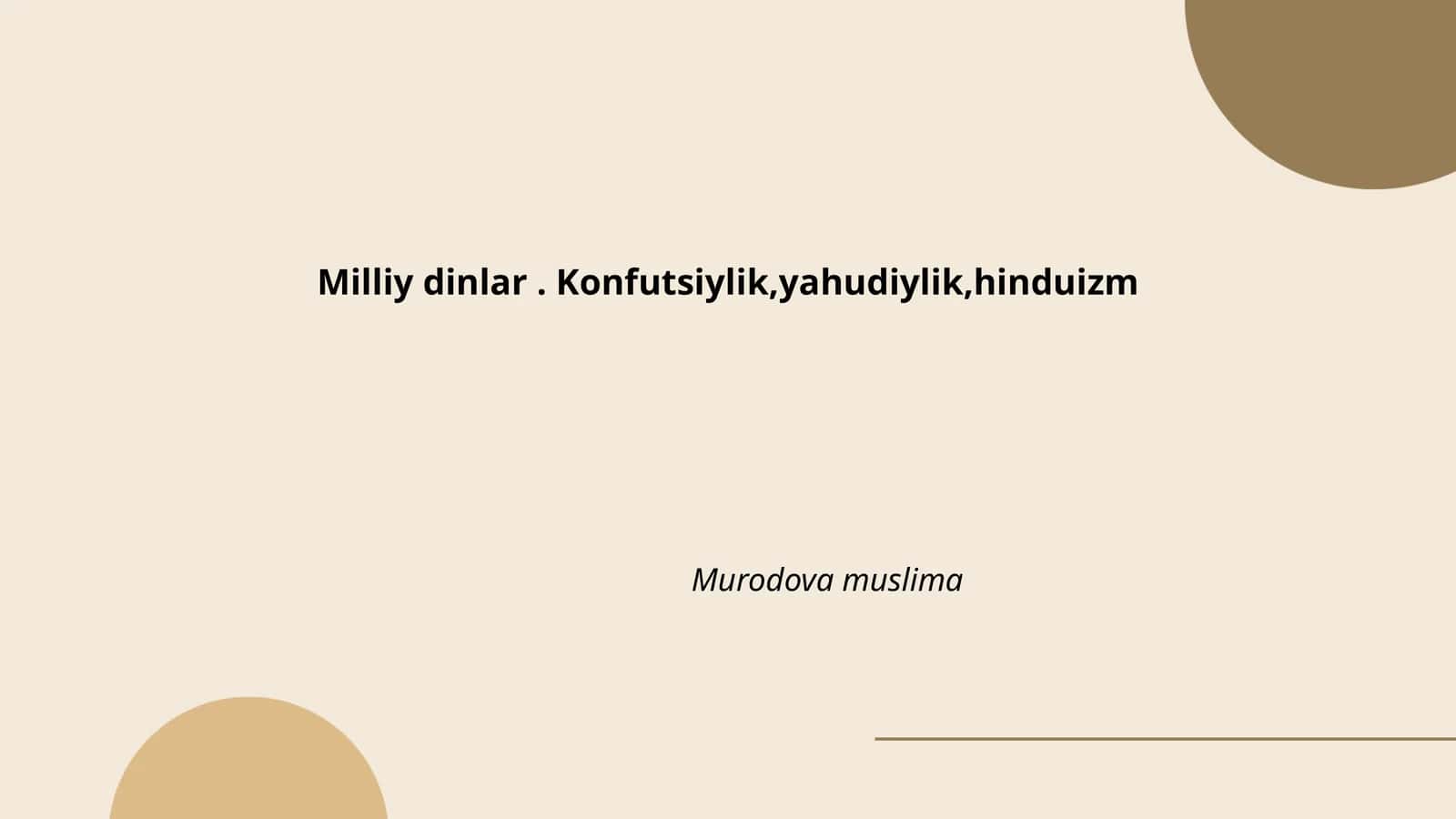 Milliy Dinlar Tarixi