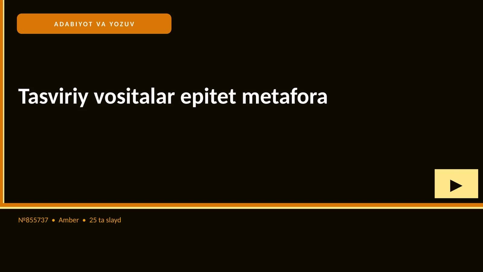Tasviriy vositalar epitet metafora