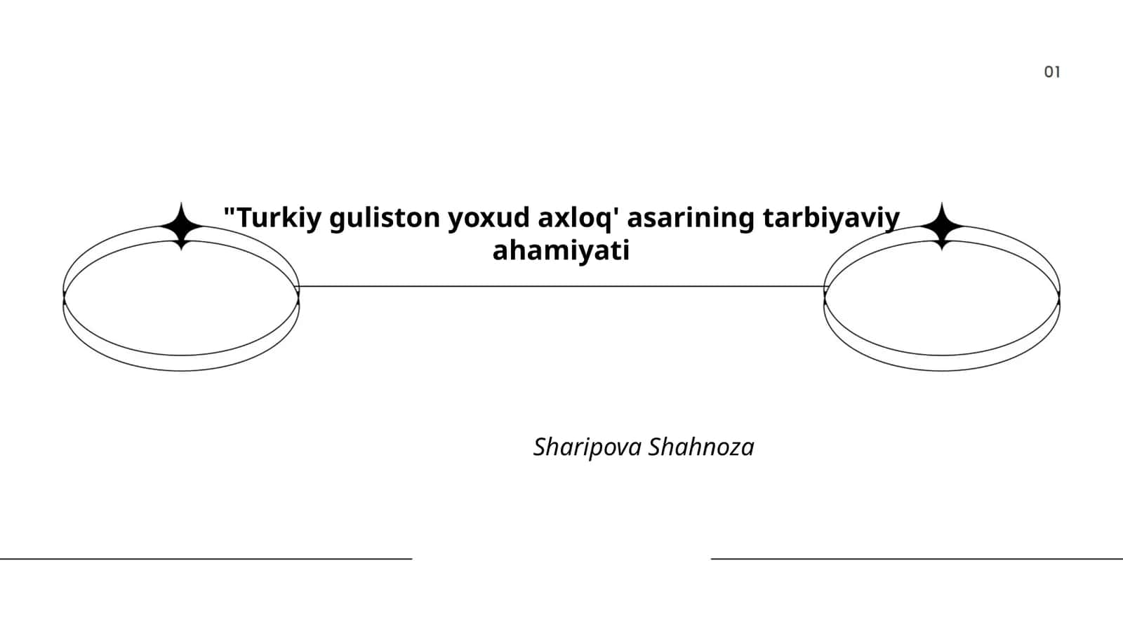 Turkiy Guliston yoxud axloq' asarining tarbiyaviy ahamiyati