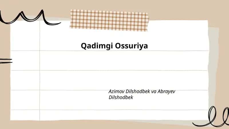Qadimgi Ossuriya