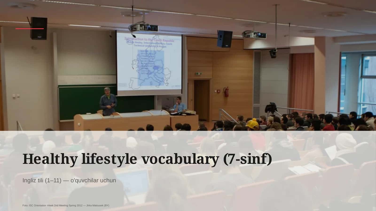 Healthy lifestyle vocabulary (7-sinf)