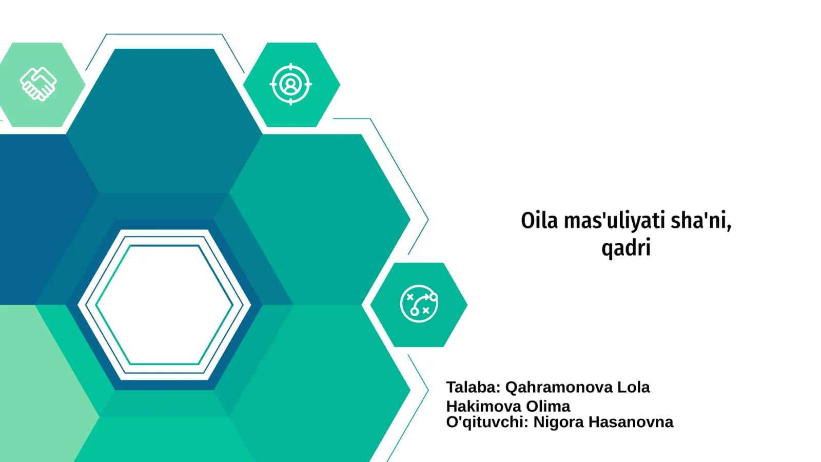Oila mas'uliyati sha'ni, qadri