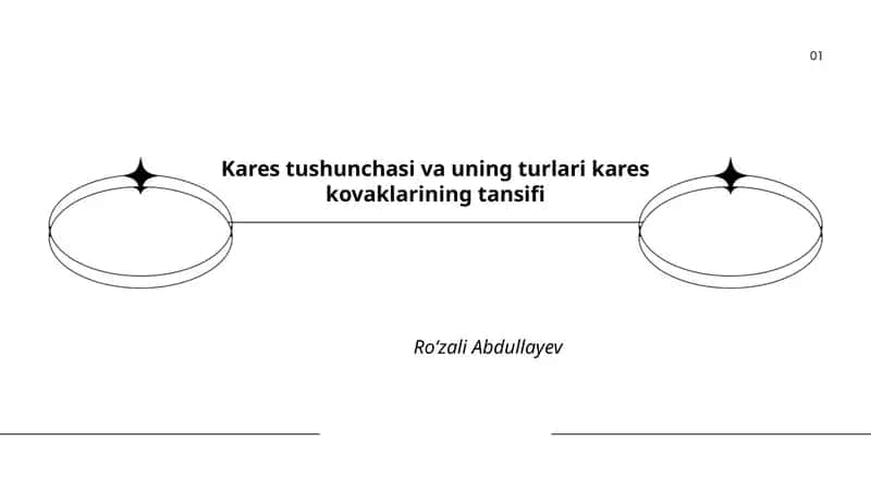 Kares tushunchasi va uning turlari kares kovaklarining tansifi