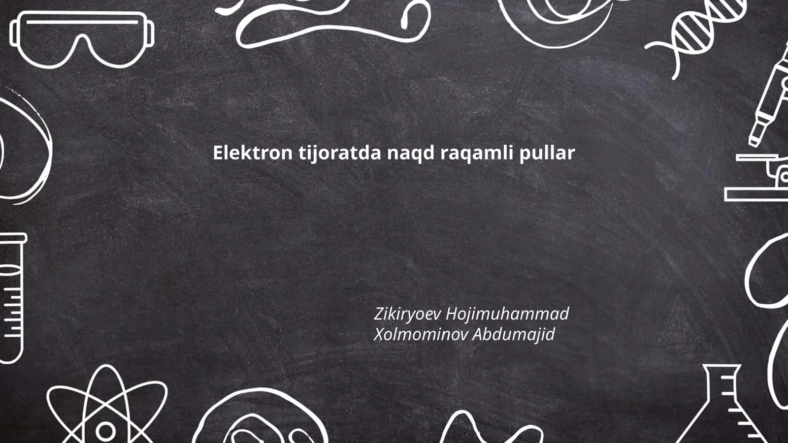 Elektron tijoratda naqd raqamli pullar