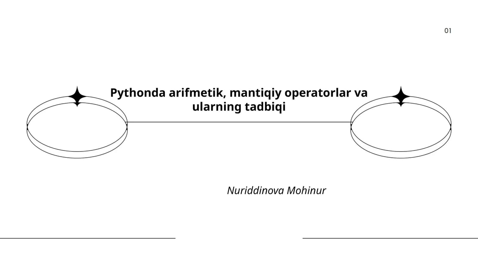 Pythonda arifmetik, mantiqiy operatorlar va ularning tadbiqi