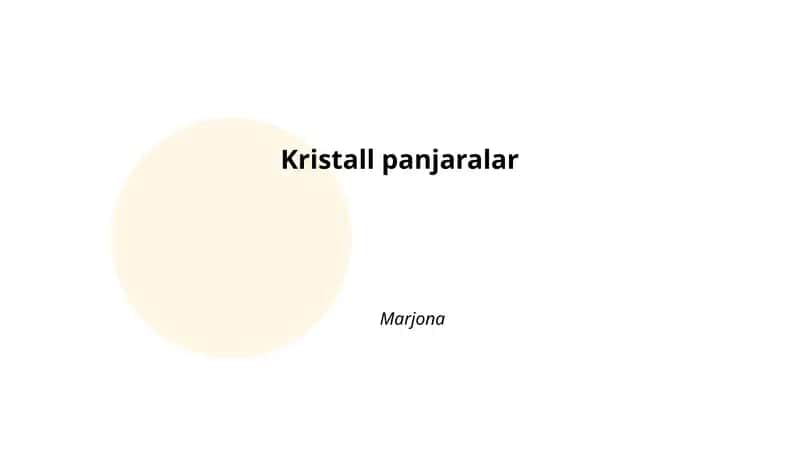 Kristall panjaralar