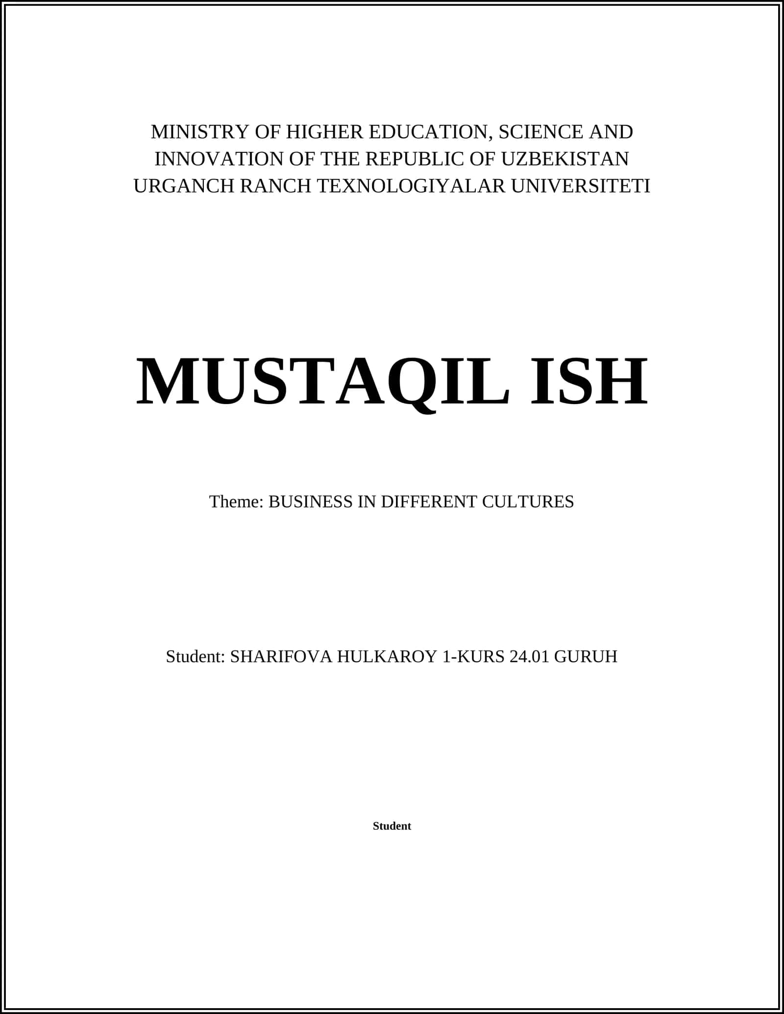 Cultural Dimensions and Business Practices