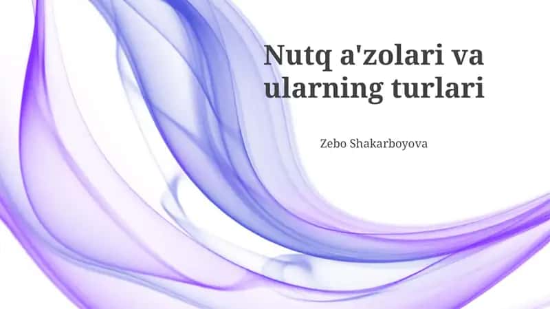 Nutqning fiziologiyasi