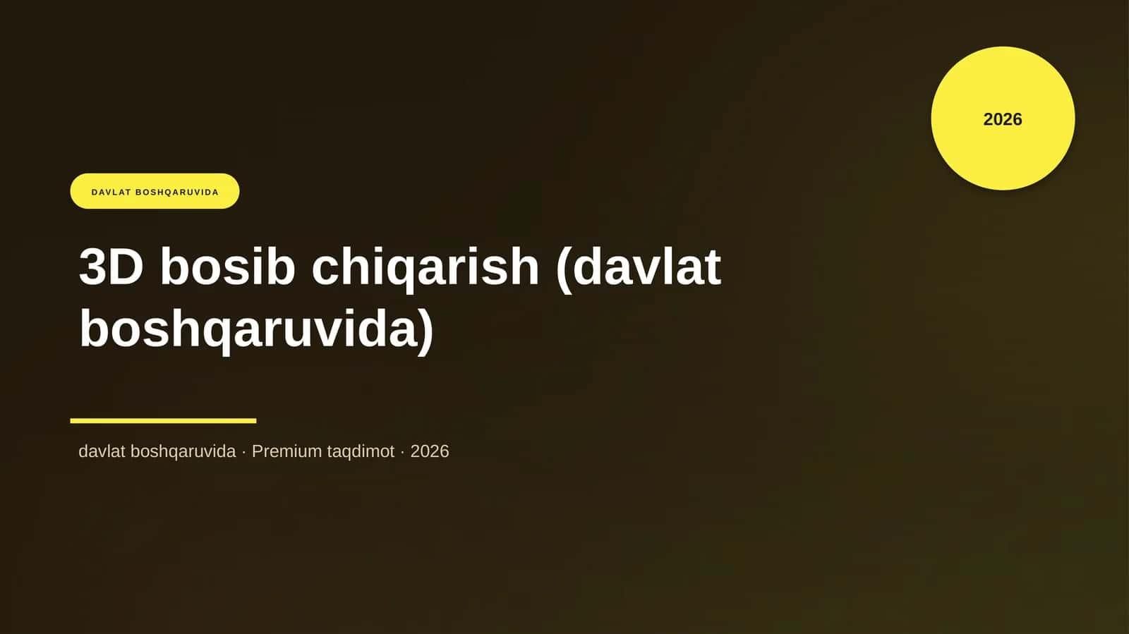 3D bosib chiqarish (davlat boshqaruvida)
