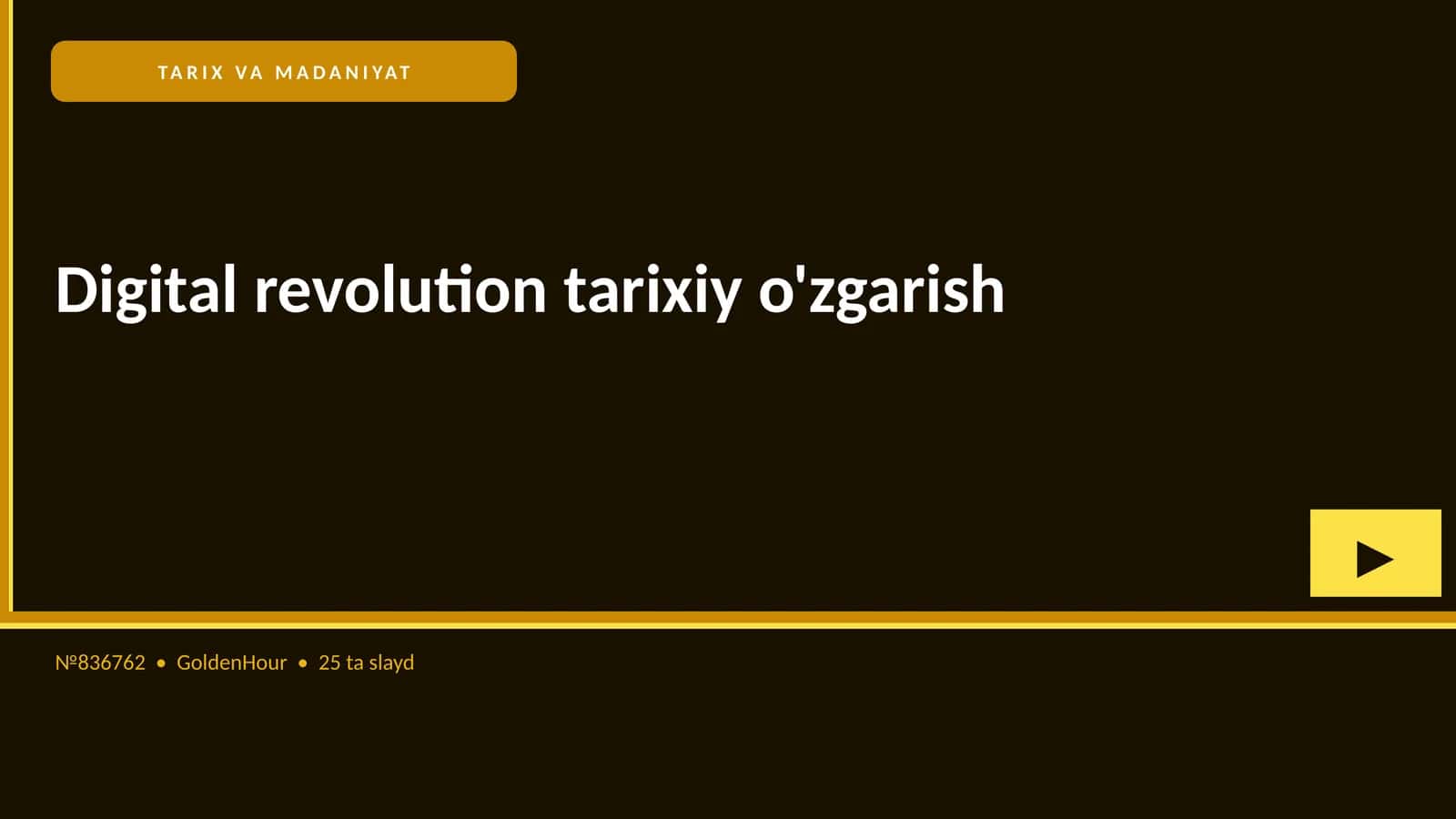 Digital revolution tarixiy o'zgarish