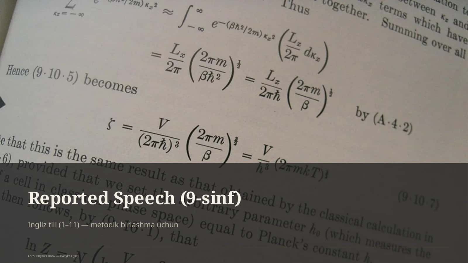 Reported Speech (9-sinf)