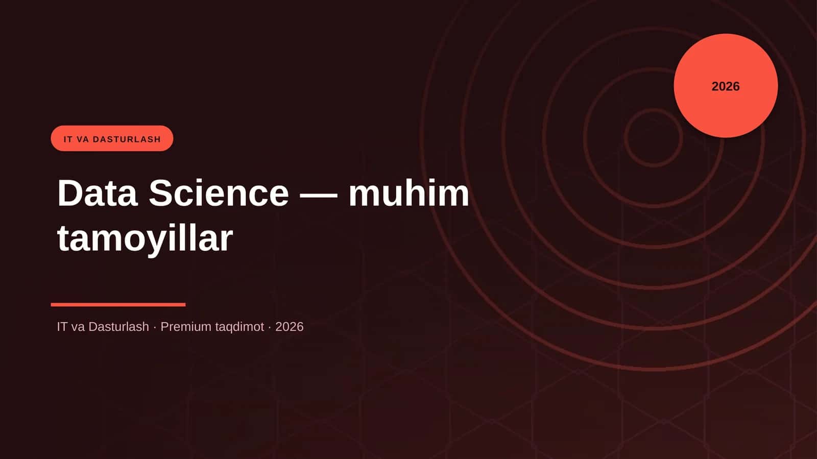 Data Science — muhim tamoyillar