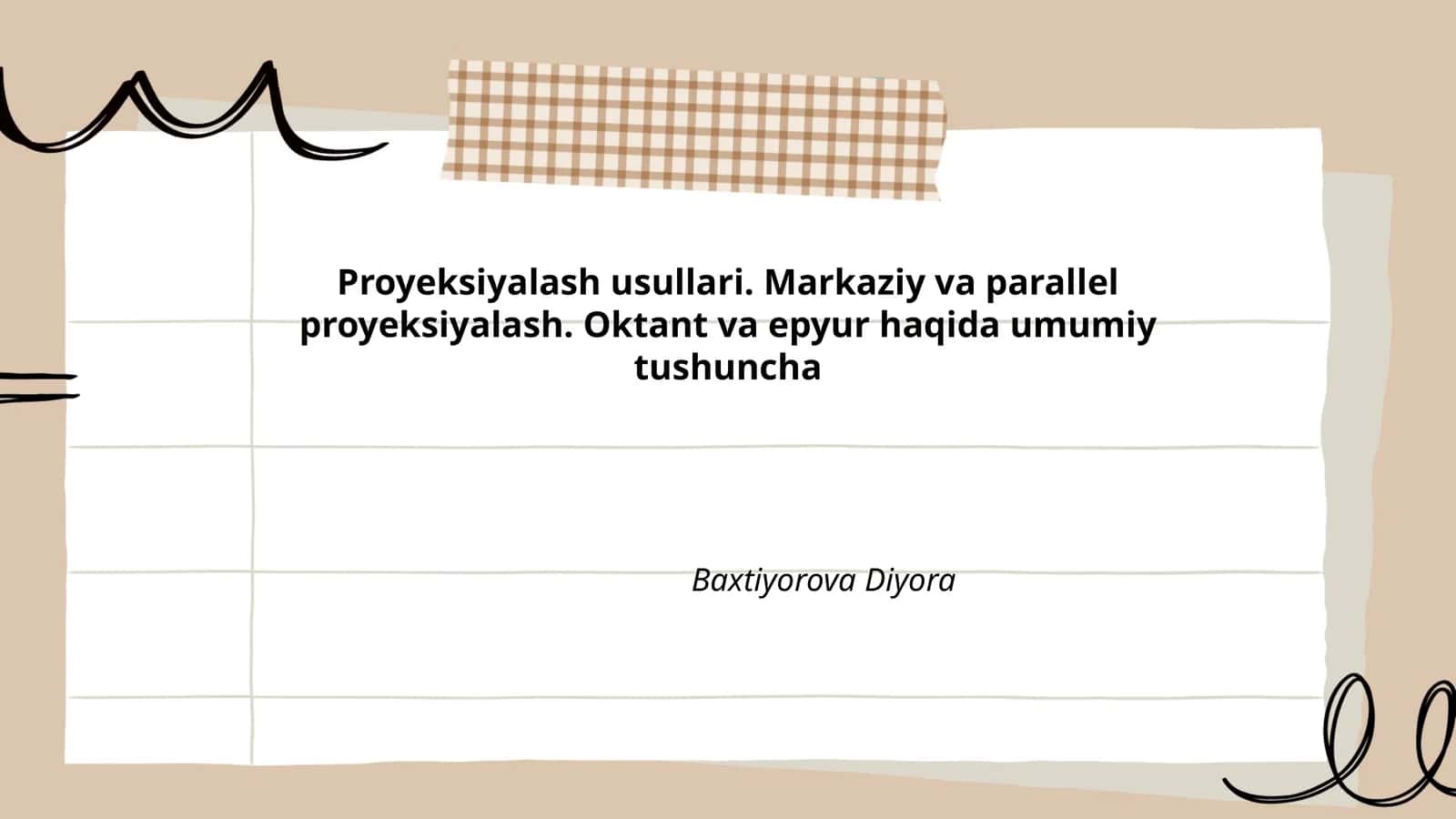 Proyeksiyalash usullari