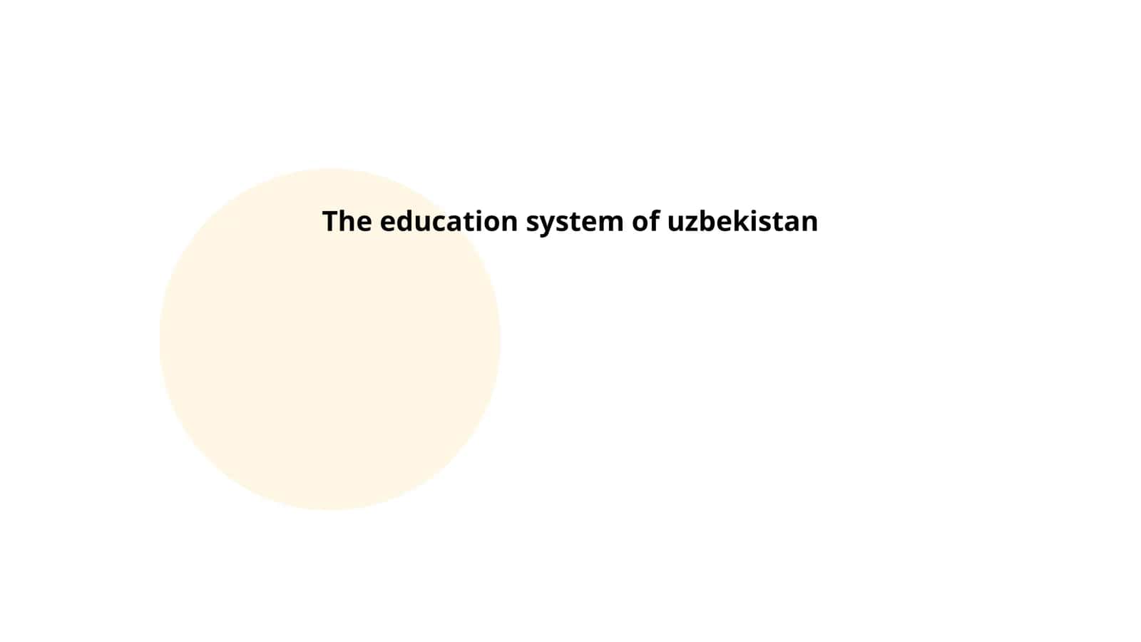 The education system of uzbekistan
