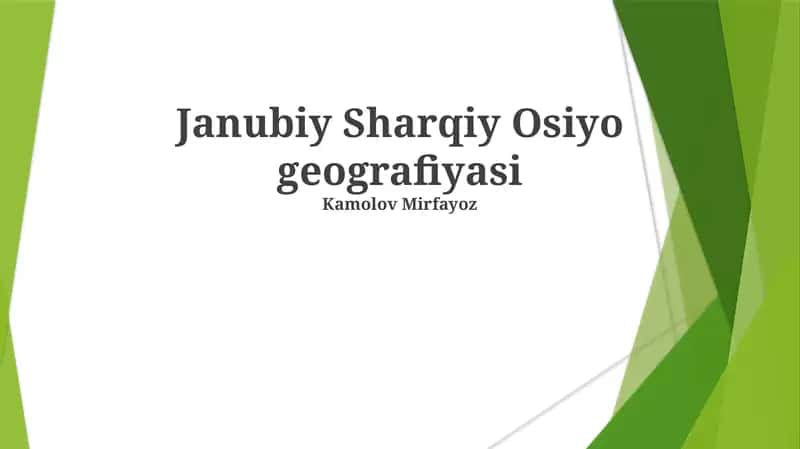 Janubiy Sharqiy Osiyo geografiyasi