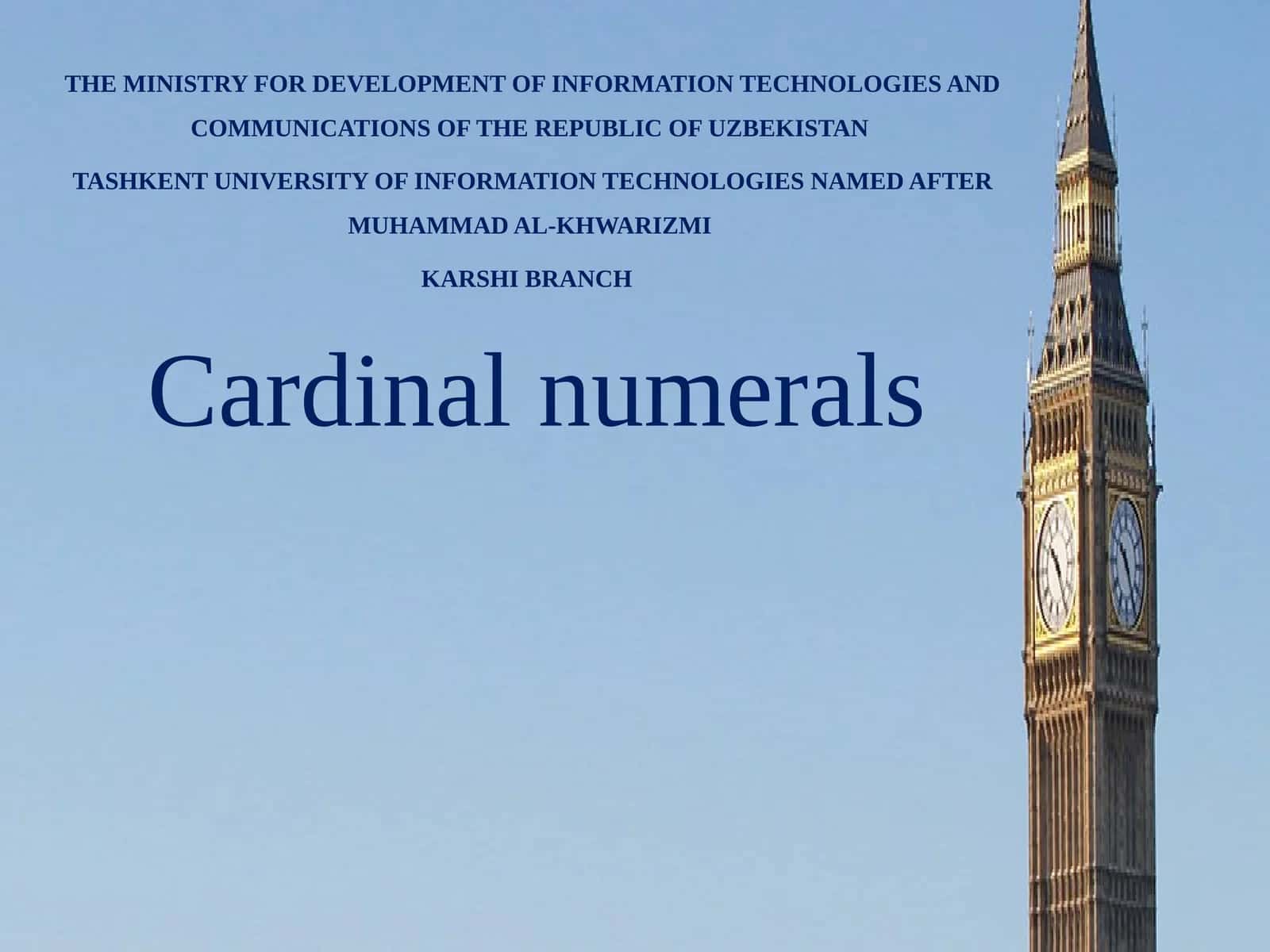Cardinal numerals