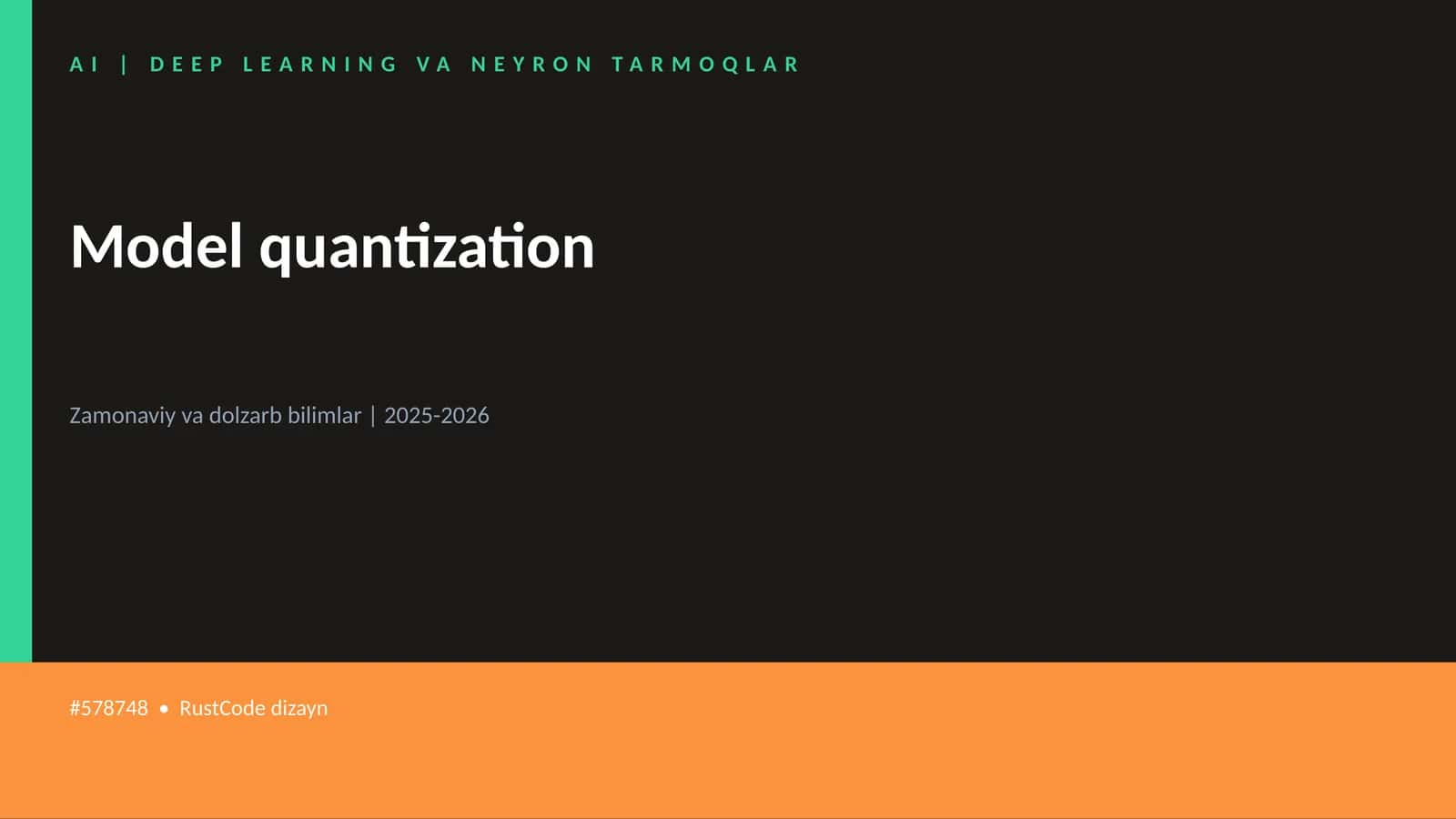 Model quantization