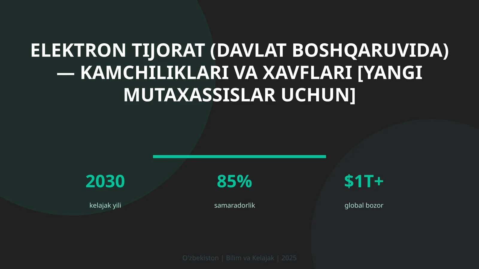 Elektron tijorat (davlat boshqaruvida) — kamchiliklari va xavflari [yangi mutaxassislar uchun]