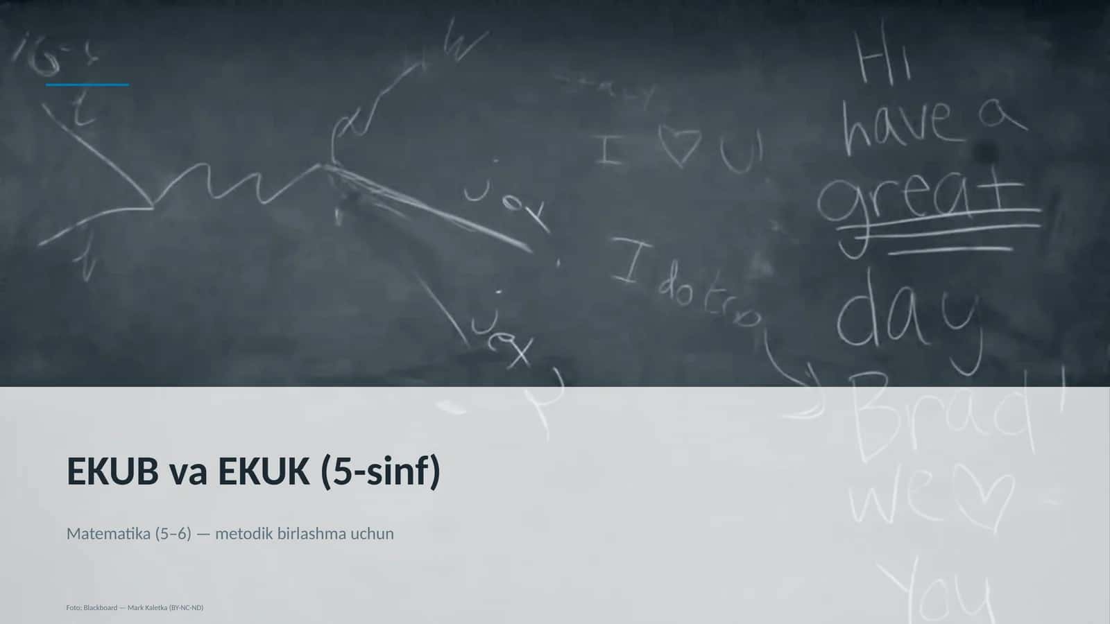 EKUB va EKUK (5-sinf)