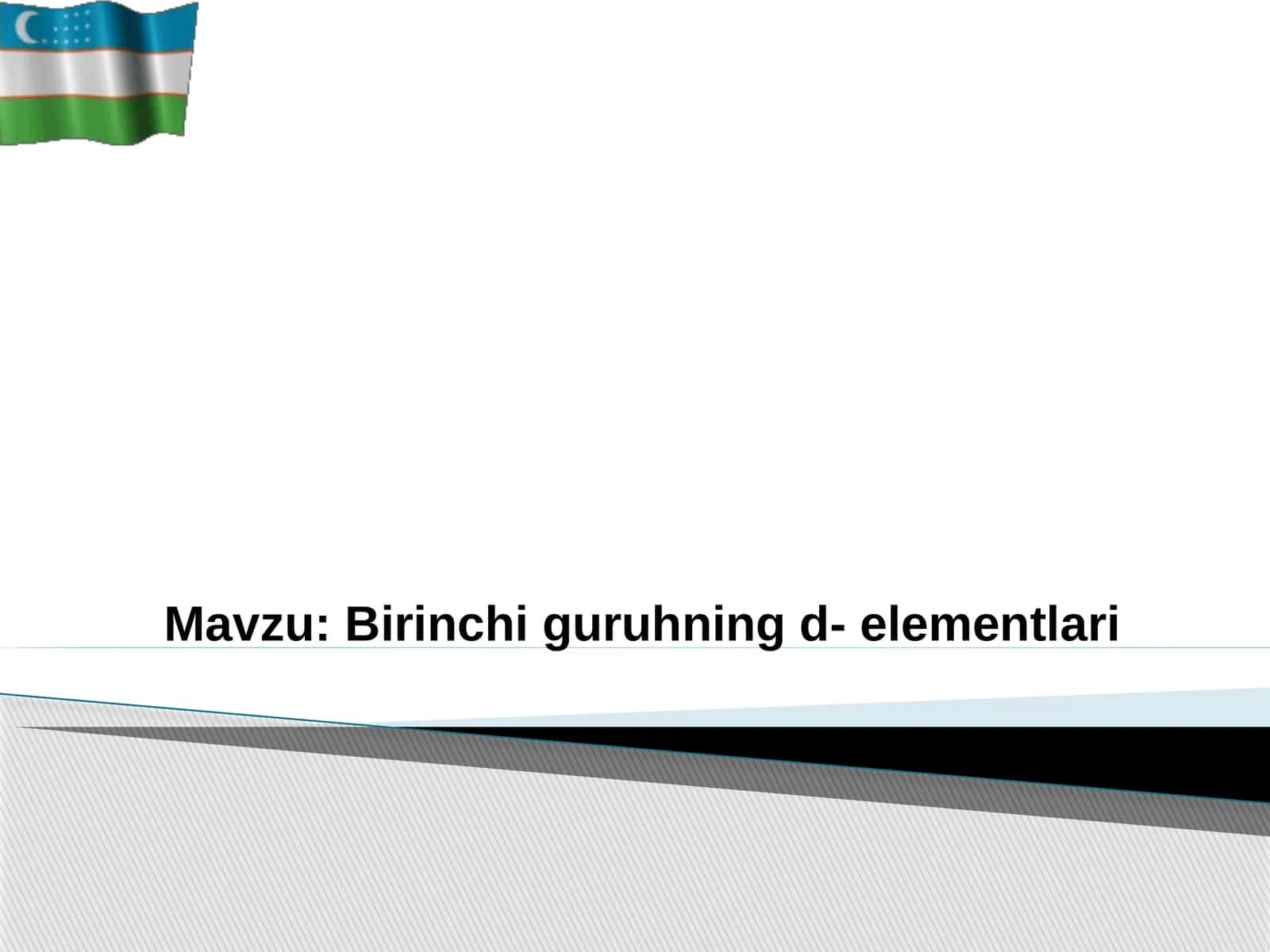 Birinchi guruhning d-elementlari