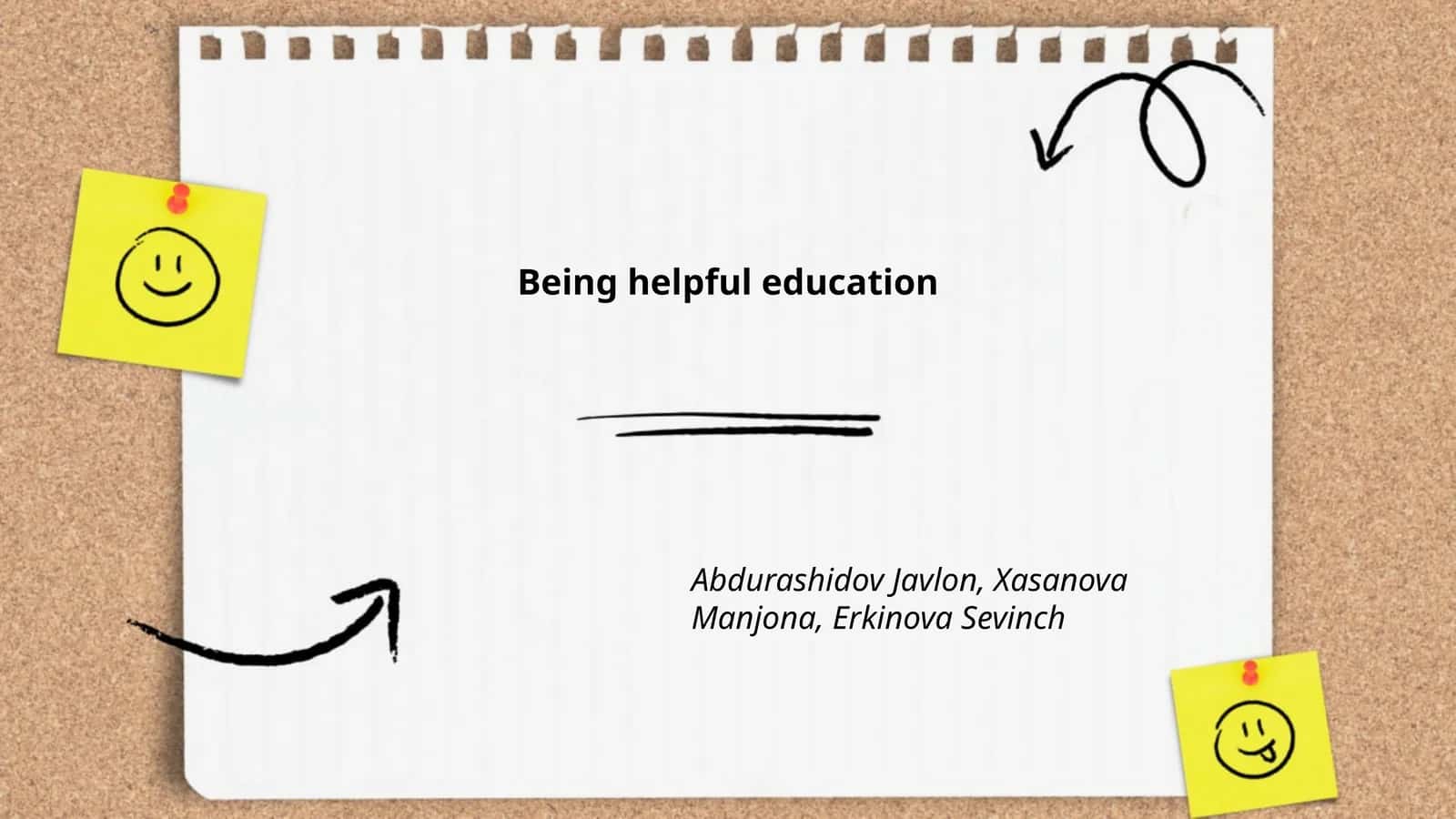 Being helpful education