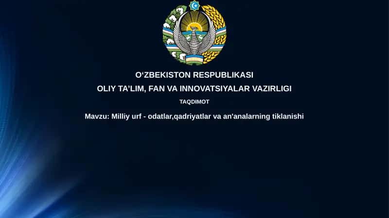 Milliy urf-odatlar, qadriyatlar va an'analarning mohiyati