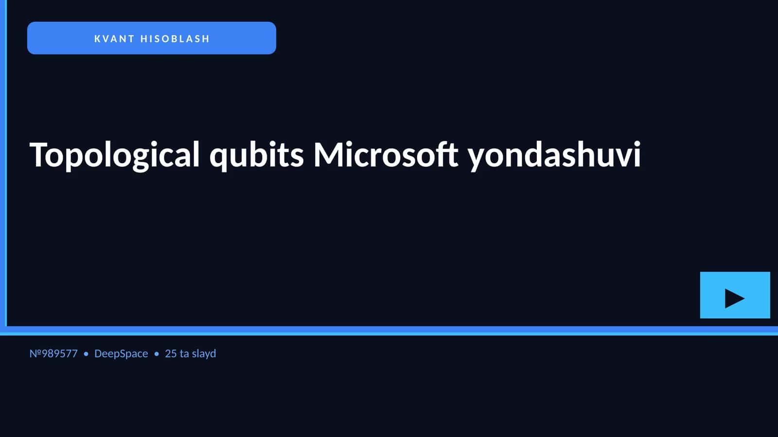 Topological qubits Microsoft yondashuvi