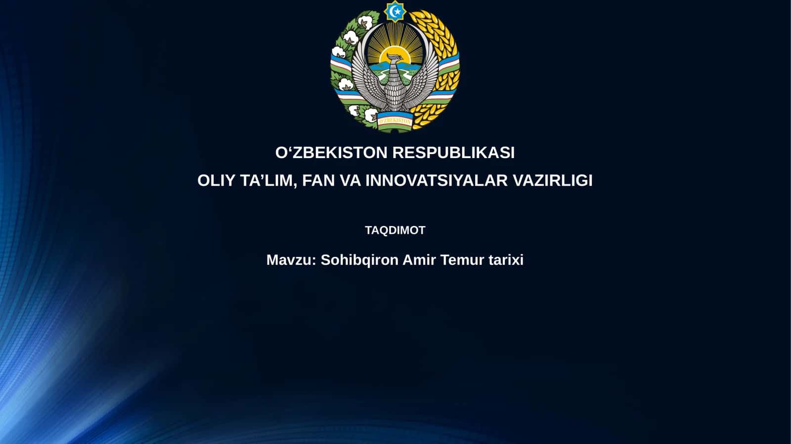 Sohibqiron Amir Temur tarixi