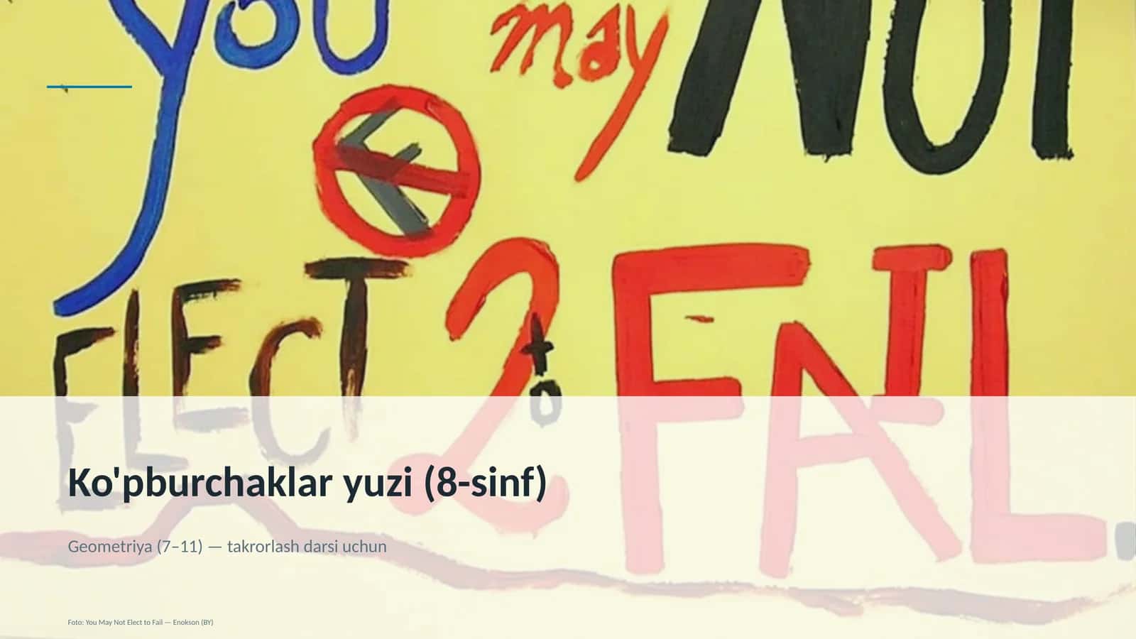 Ko'pburchaklar yuzi (8-sinf)
