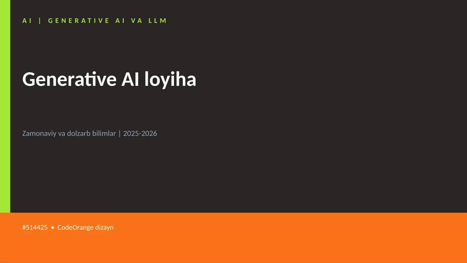 Generative AI loyiha