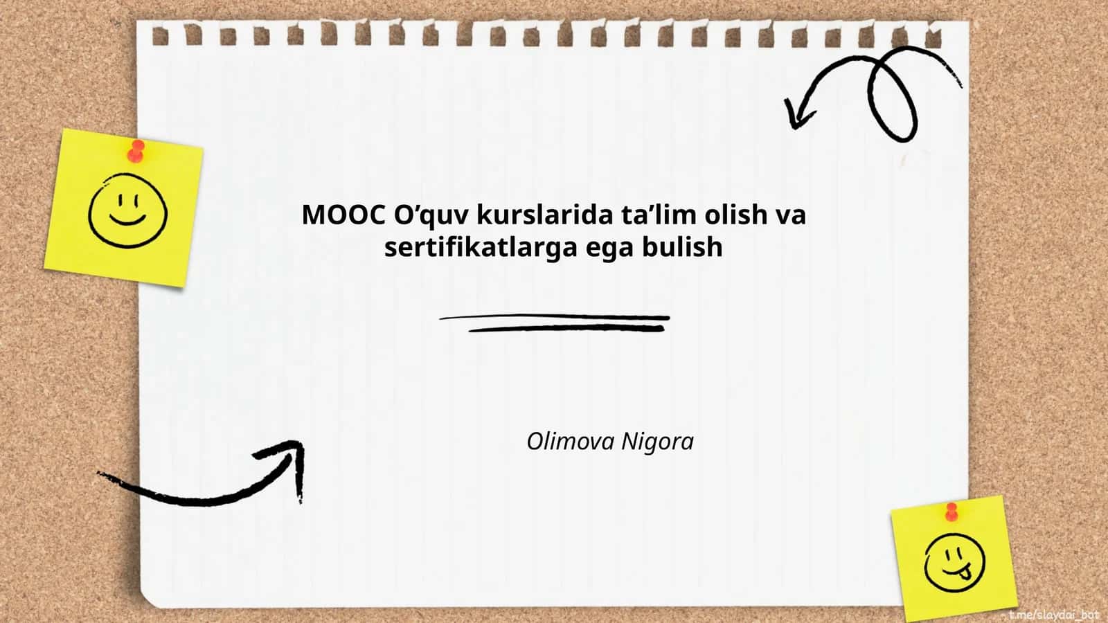 MOOC O’quv kurslarida ta’lim olish va sertifikatlarga ega bulish
