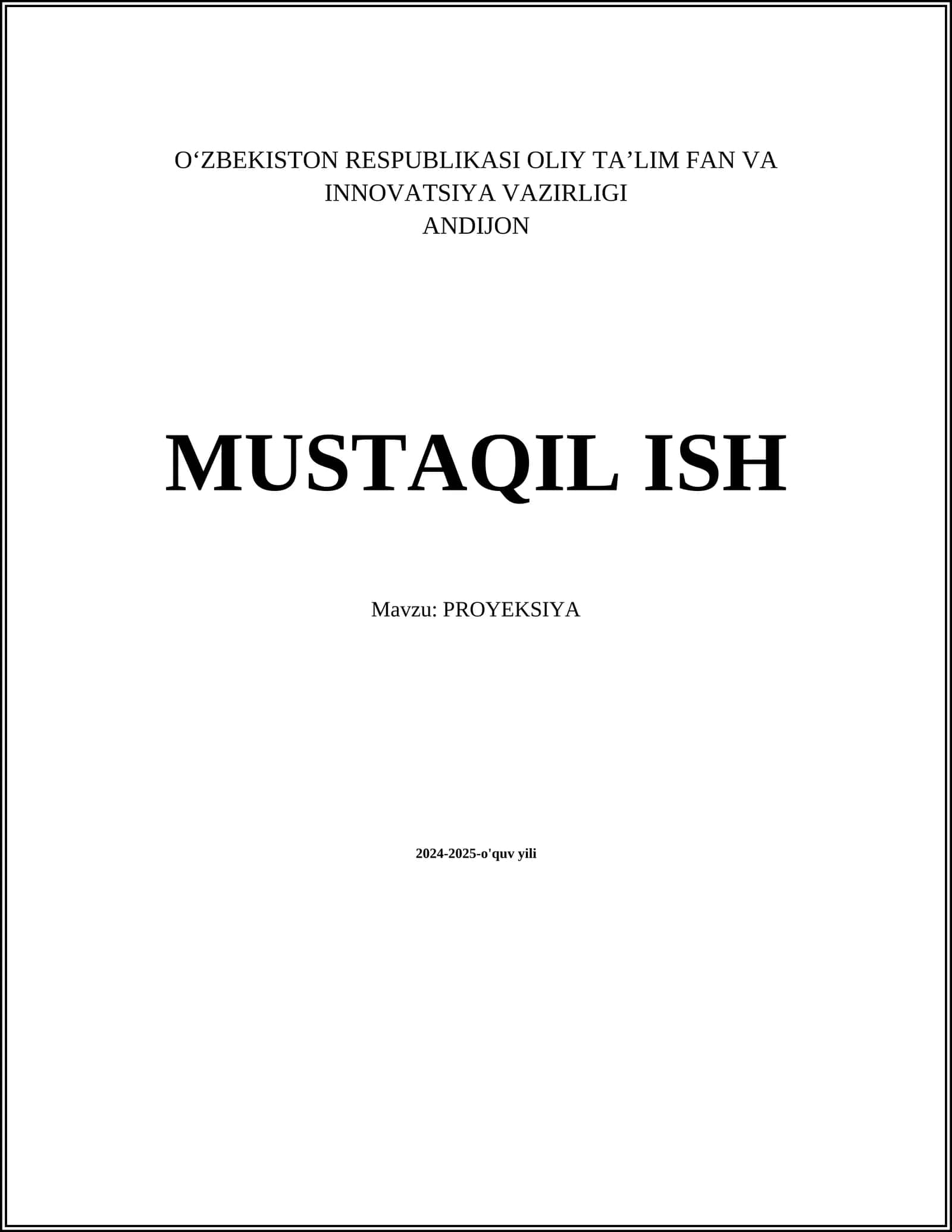 PROYEKSIYA