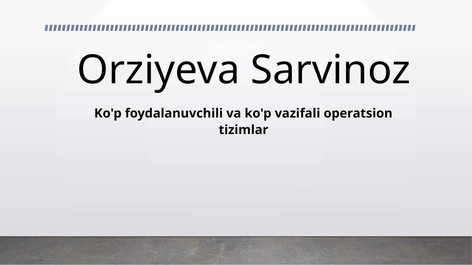 Operatsion tizimlar