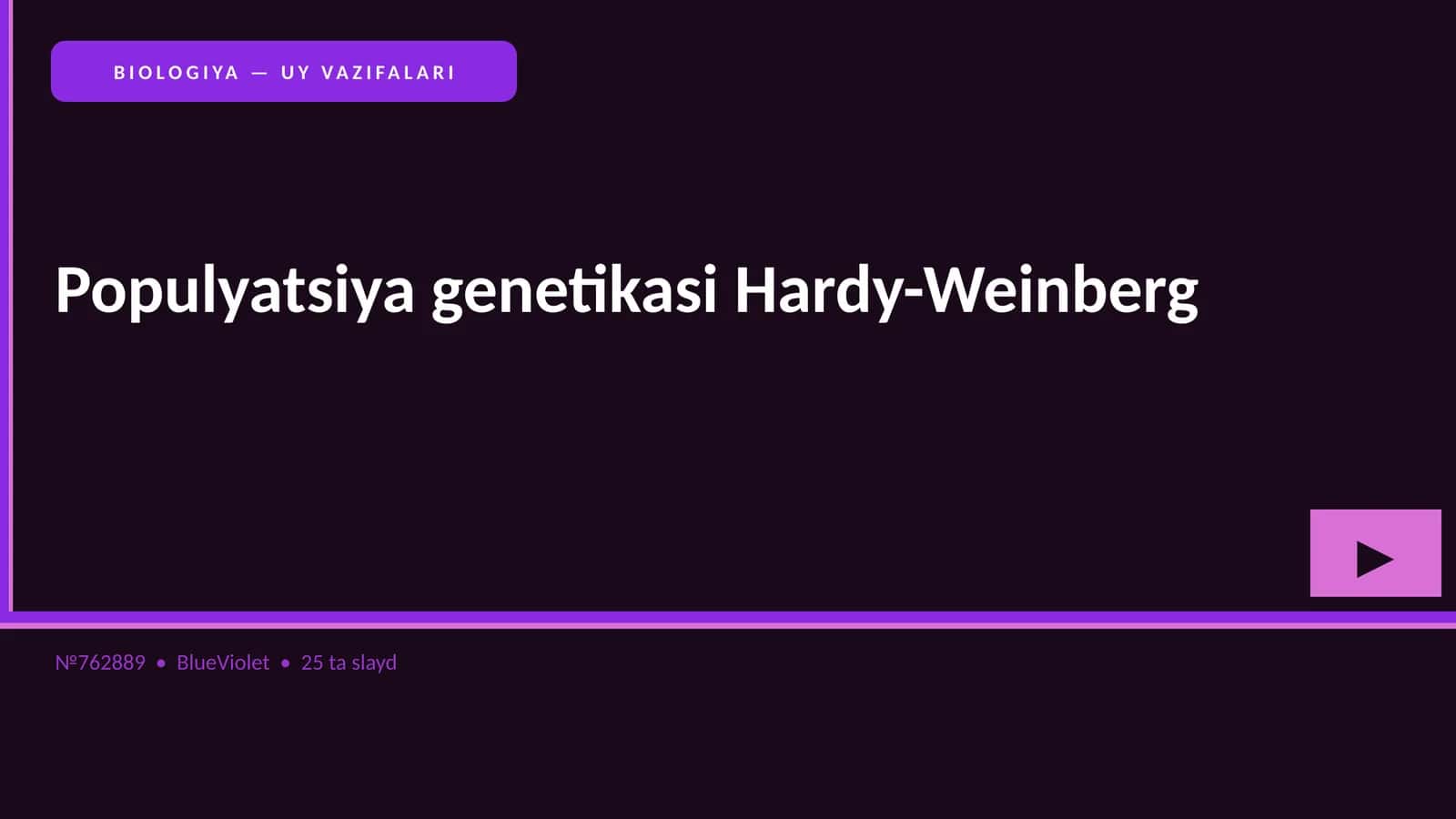 Populyatsiya genetikasi Hardy-Weinberg