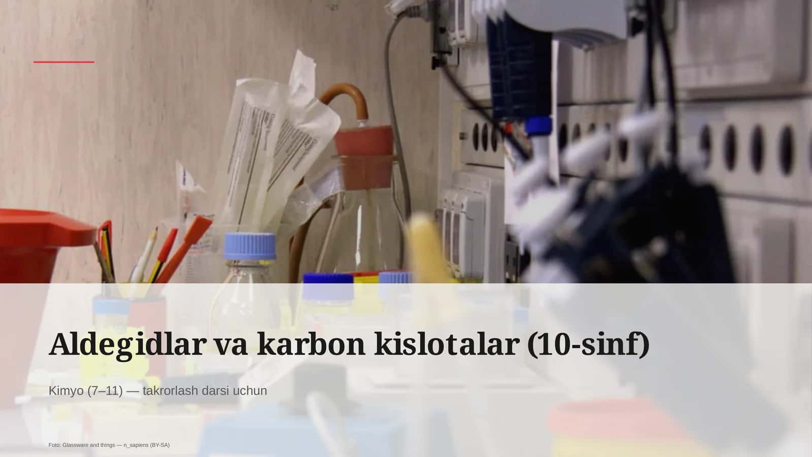Aldegidlar va karbon kislotalar (10-sinf)