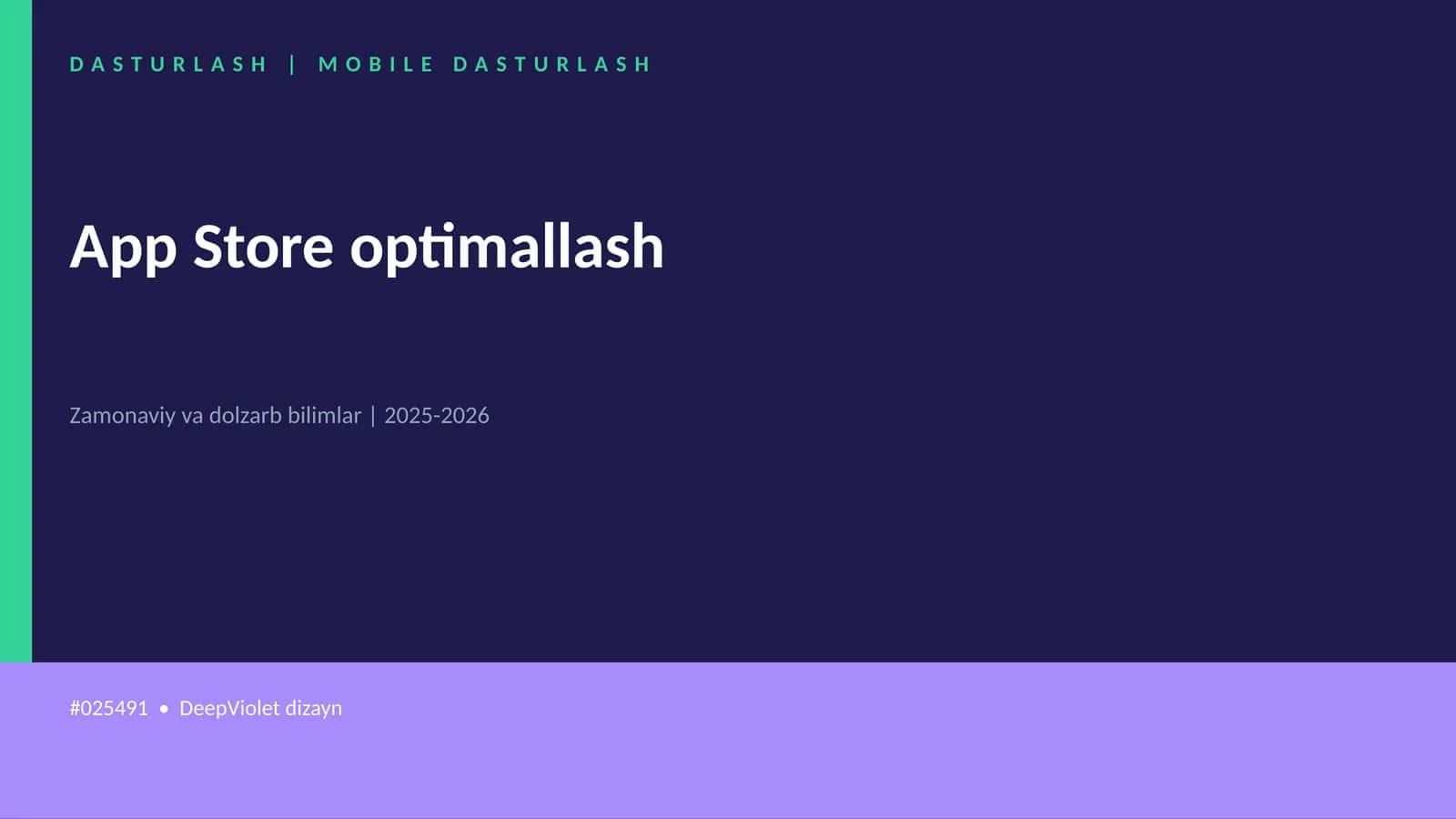 App Store optimallash