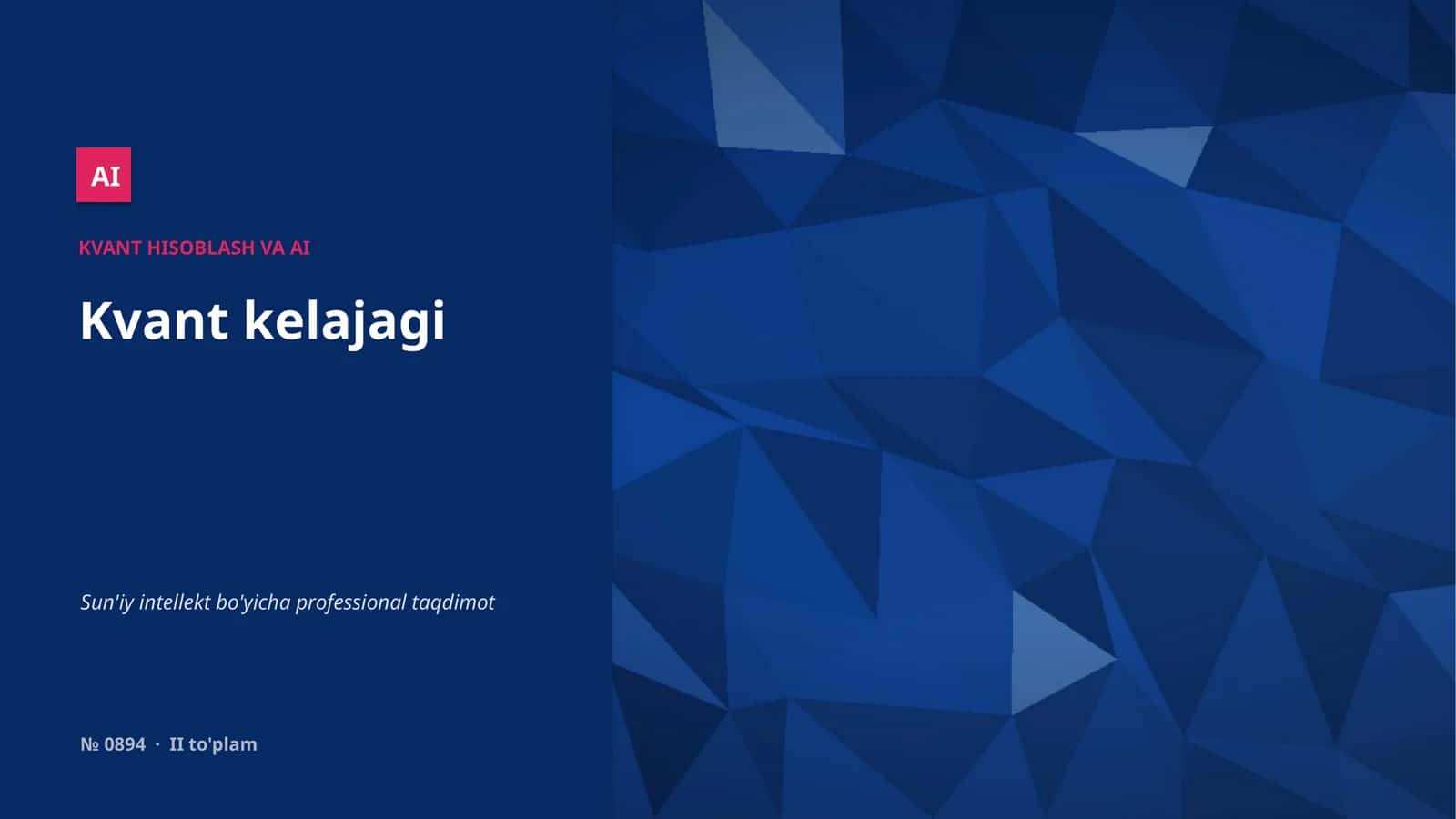 Kvant hisoblash va AI